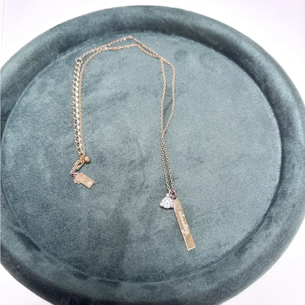 Kate Spade New York April Born to Be Dazzling Gold-Tone Bar Pendant Necklace - Picture 4 of 9